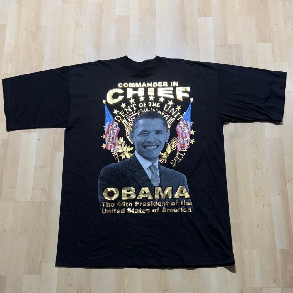 Men's Black Graphic Tee with Gold Print
